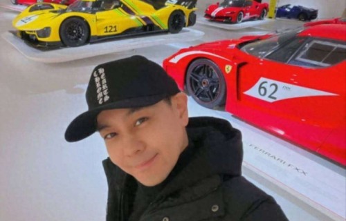 林志颖携妻儿看赛车,9岁双胞胎长高颜值不输kimi|陈若仪|儿子|夫妻|小家伙|素颜