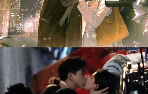 李现张婧仪雪夜吻路透封神，1:1还原原著私奔吻