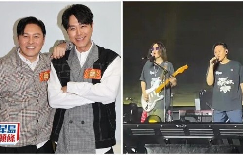 TVB男星演唱会唱错歌词引热议，18岁儿子罕见登台不怯场，三人组合人气旺