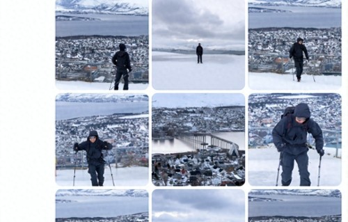 李现晒挪威雪地徒步照，为周杰伦新歌《那天下雨了》打call，坦言喜欢周杰伦已经22年了 