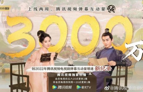 《梦华录》创2022年腾讯视频电视剧弹幕互动量增速新纪录