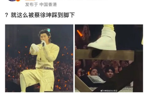 小黄豆被蔡徐坤踩到脚下？另类明星合照冲上热搜