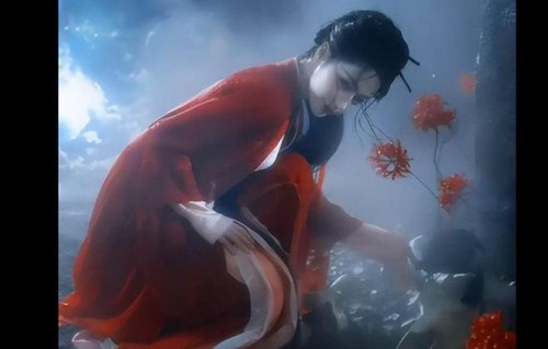 迪丽热巴烈焰红裙，提灯持伞，冷艳十足！|艺人|诛仙|写真|一世|红纱