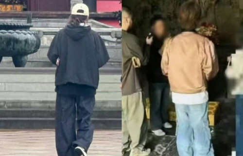 鹿晗和关晓彤都去了寺庙