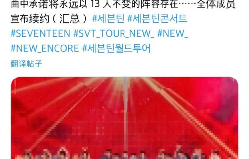 SEVENTEEN13人全员二次续约，11年后完整合体