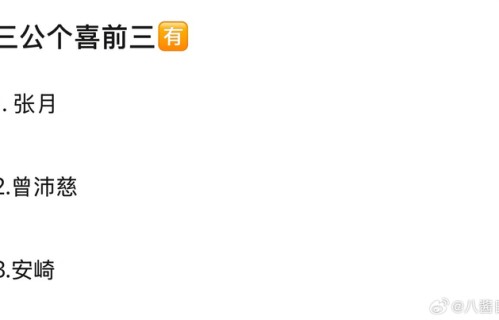 浪姐三公个人喜爱度排名揭晓,张月曾沛慈安崎居前三|乘风2026|在播综艺|乘风