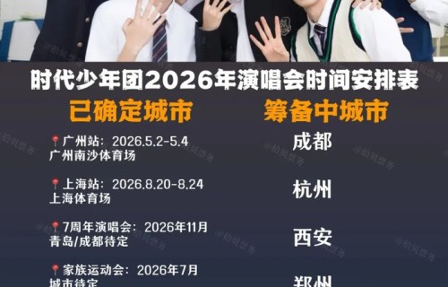 时代少年团2026年演唱会时间安排表